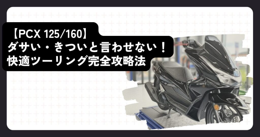 【PCX 125160】ダサい・きついと言わせない！快適ツーリング完全攻略法
