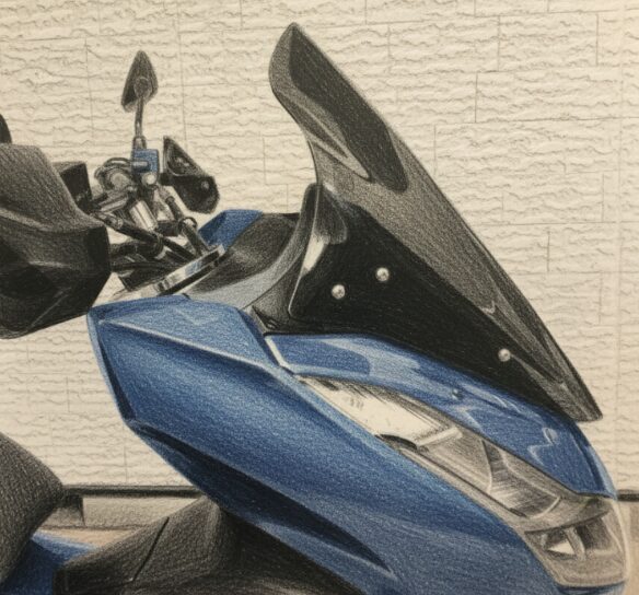 PCX:疲労軽減に役立つロングシールド
