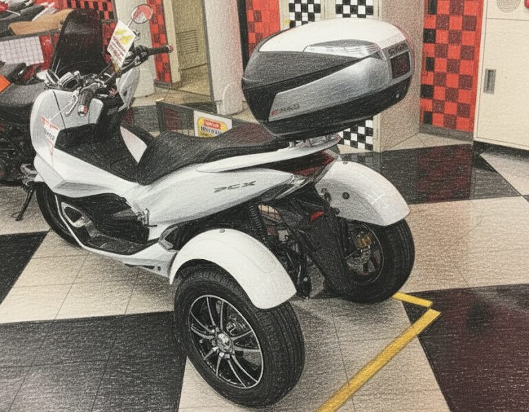 PCX屋根：ヘルメット不要になるトライク化