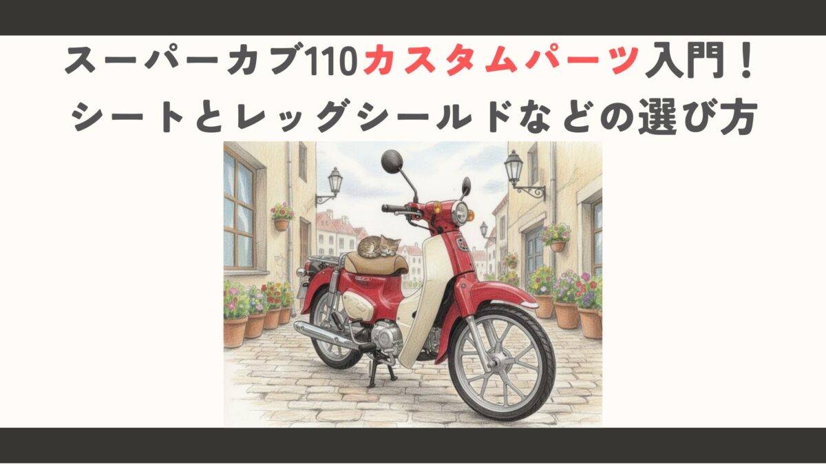 スーパーカブ110カスタムパーツ入門！シートとレッグシールドなどの選び方
