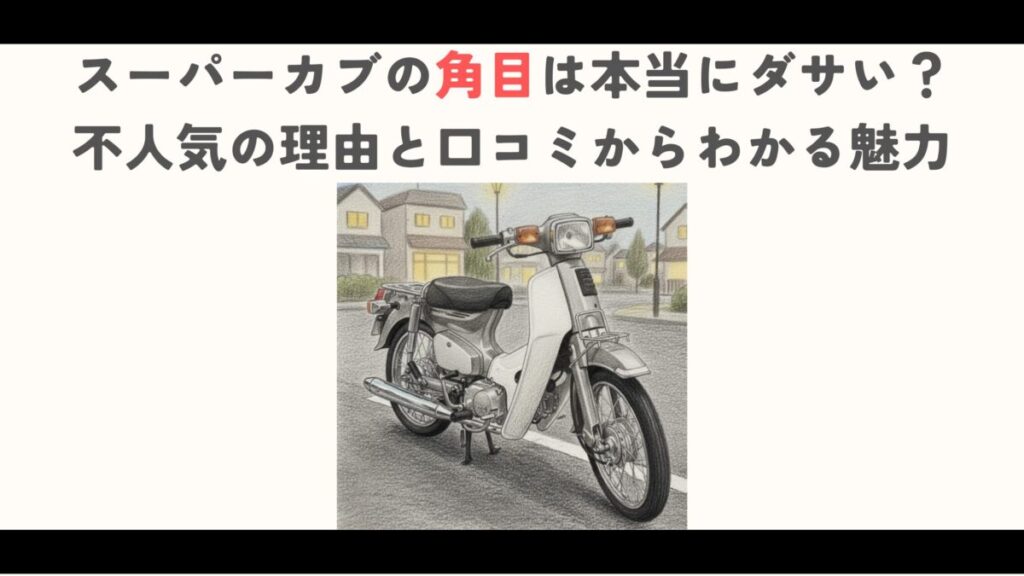 スーパーカブの角目は本当にダサい？不人気の理由と口コミからわかる魅力