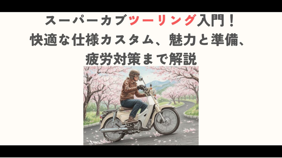 スーパーカブツーリング入門！快適な仕様カスタム、魅力と準備、疲労対策まで解説