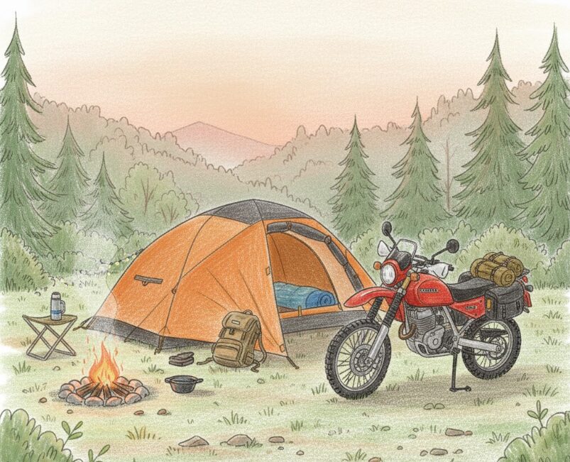 人気のバイクキャンプ テントと季節の知識