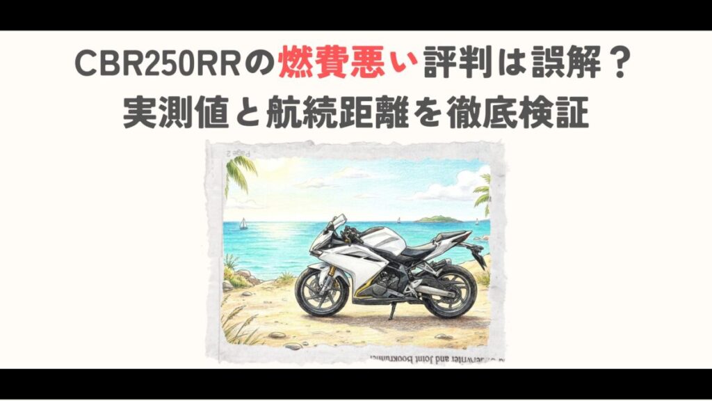 CBR250RRの燃費悪い評判は誤解？実測値と航続距離を徹底検証