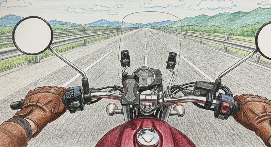 GB350と高速道路を快適に走る技術