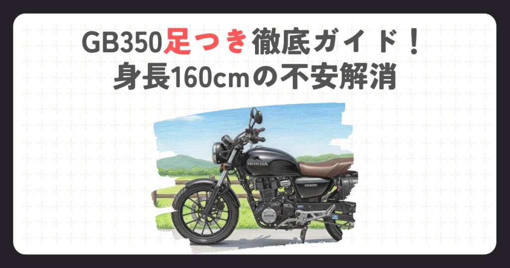 GB350足つき徹底ガイド！身長160cmの不安解消