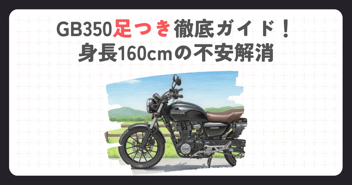 GB350足つき徹底ガイド！身長160cmの不安解消