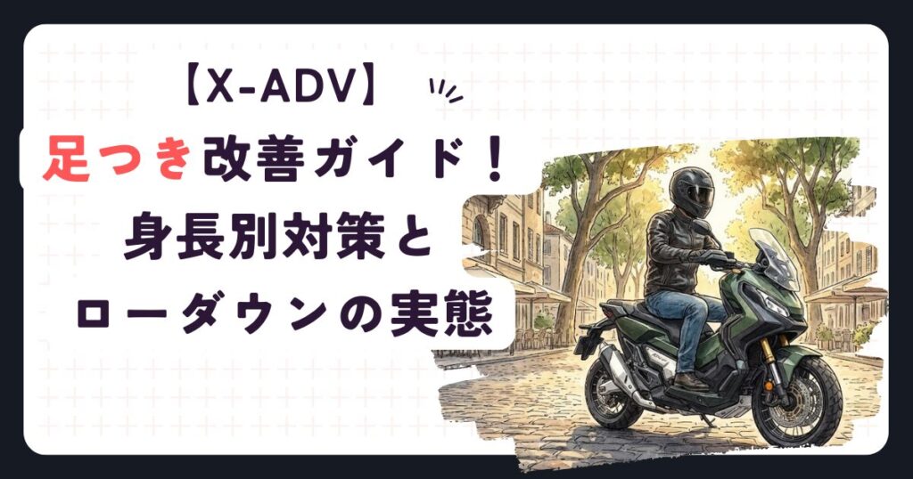 X-ADVの足つき改善ガイド！身長別対策とローダウンの実態