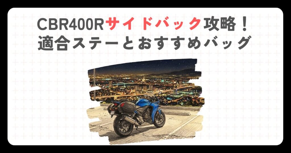 CBR400Rのサイドバック攻略！適合ステーとおすすめバッグ