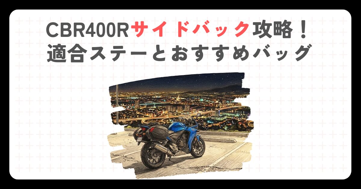 CBR400Rのサイドバック攻略！適合ステーとおすすめバッグ