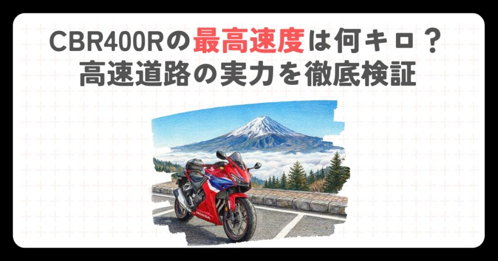CBR400Rの最高速度は何キロ？高速道路の実力を徹底検証