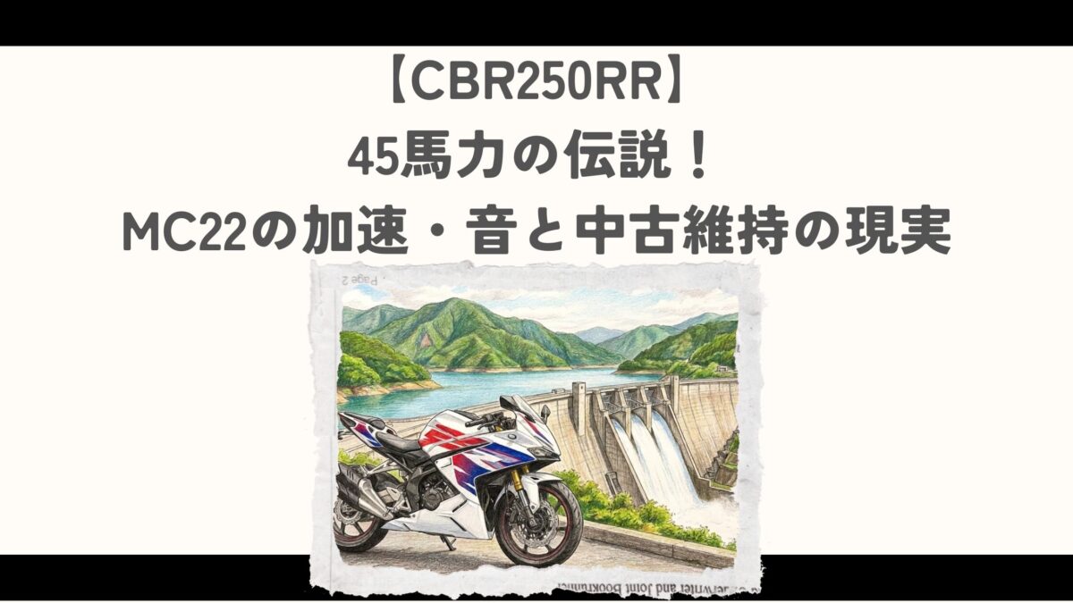 【CBR250RR】45馬力の伝説！MC22の加速・音と中古維持の現実