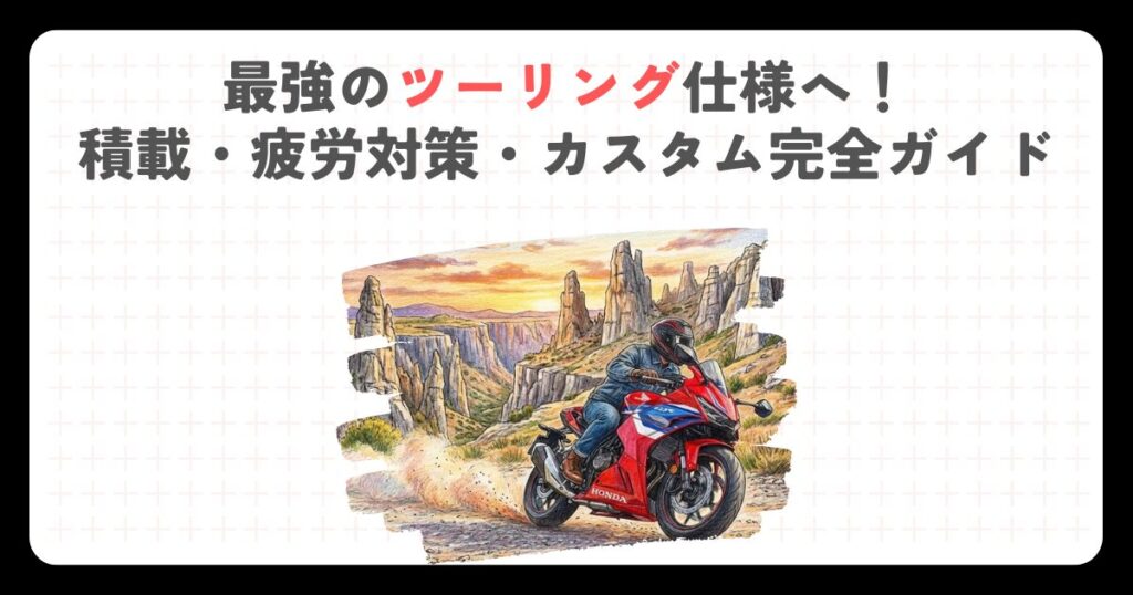 【CBR400R】最強のツーリング仕様へ！積載・疲労対策・カスタム完全ガイド