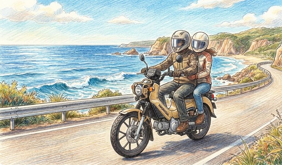 クロスカブ110で二人乗りする免許と法律の条件