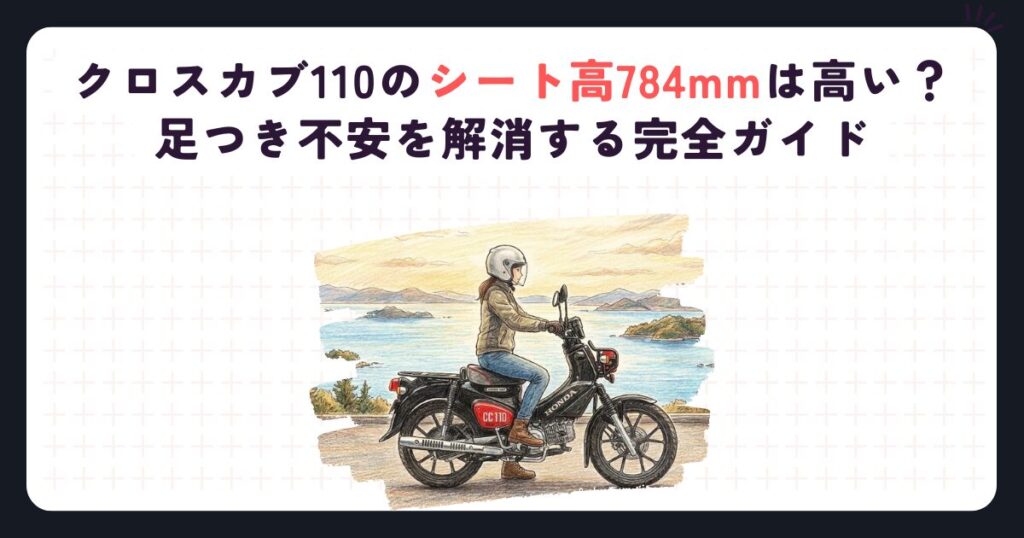 クロスカブ110のシート高784mmは高い？足つき不安を解消する完全ガイド