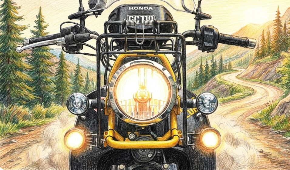 クロスカブのフォグランプ増設で視界範囲を拡張