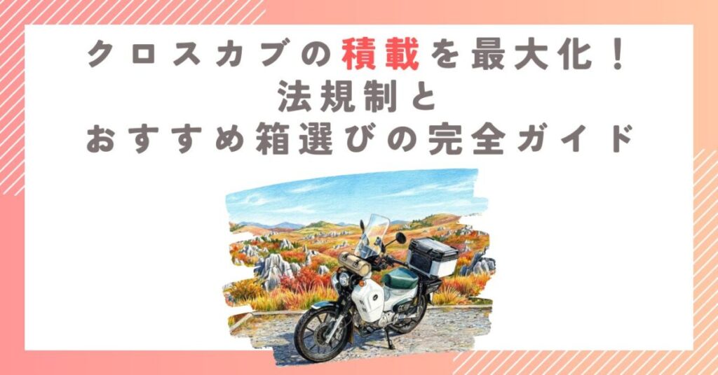 クロスカブの積載を最大化！法規制とおすすめ箱選びの完全ガイド