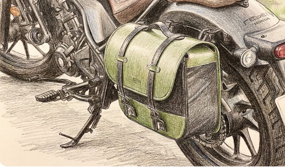 CB125Rのサイドバッグとキャリア拡張