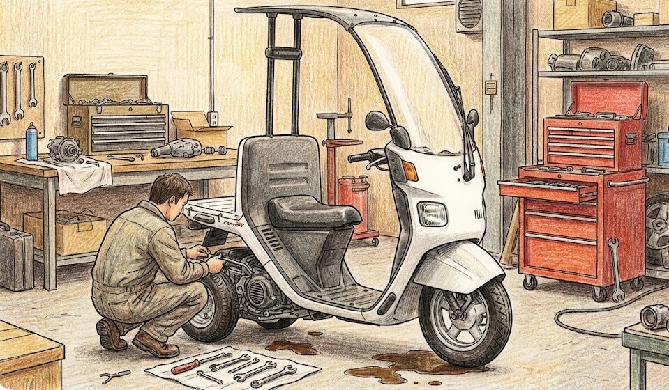 ジャイロキャノピーのエンジンがかからない時の修理