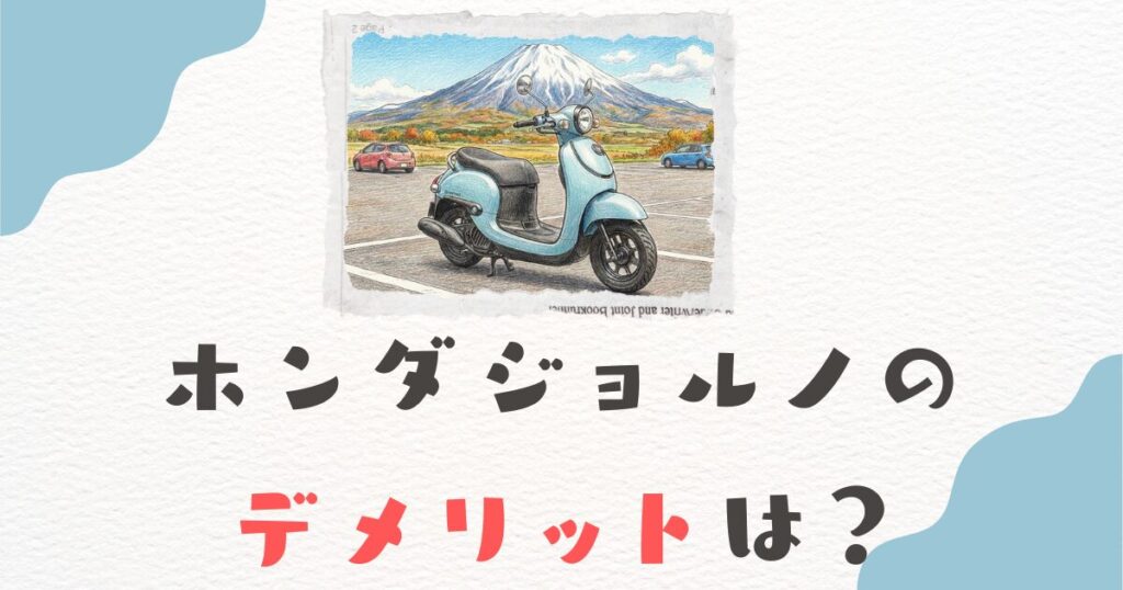 ホンダジョルノのデメリットは？買ってはいけない人の特徴と欠点