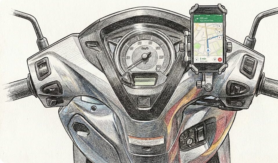 リード125の便利グッズでスマホ環境を整備