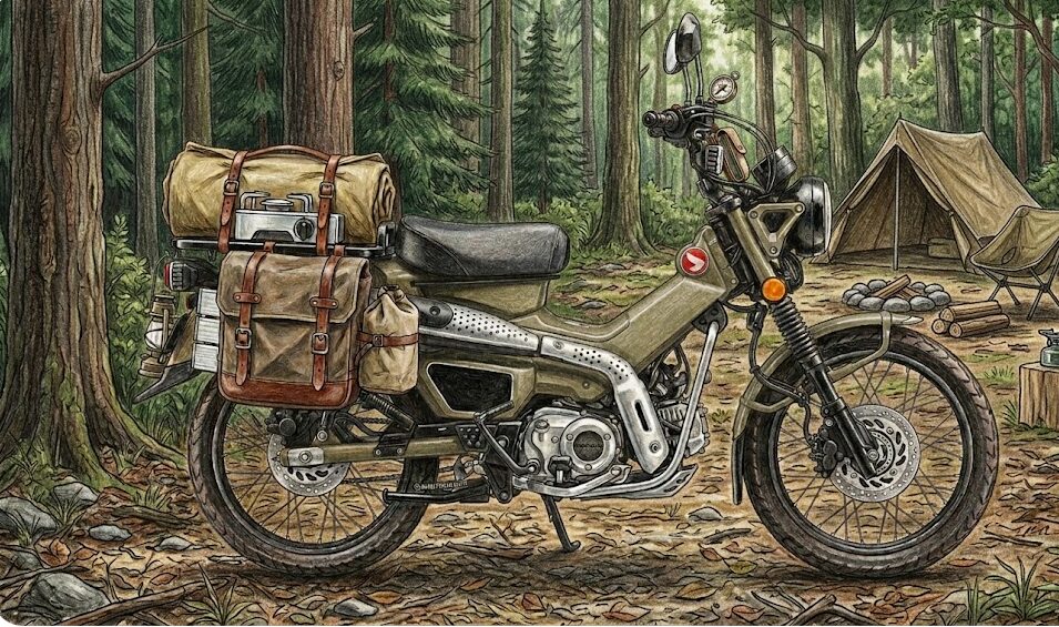 ハンターカブのキャンプ仕様を快適にする装備