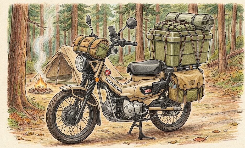 ハンターカブのキャンプ積載の基本