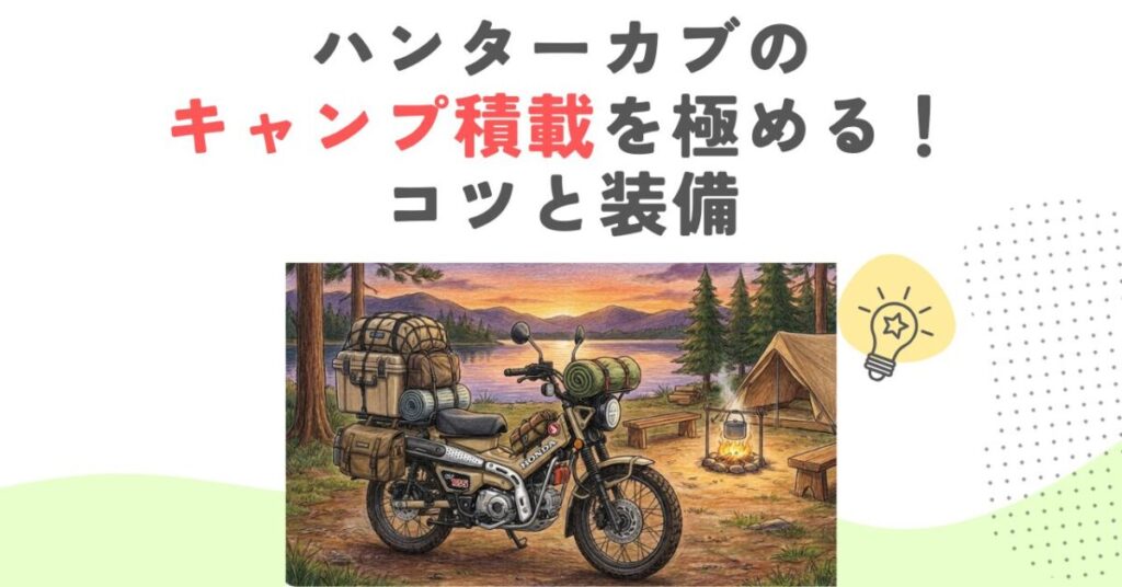 ハンターカブのキャンプ積載を極める！コツと装備