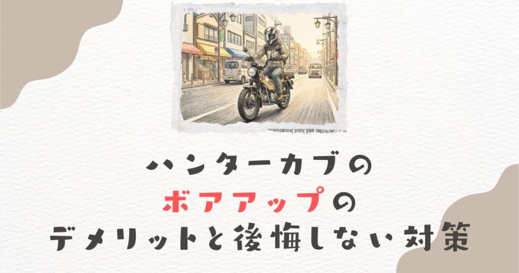 ハンターカブのボアアップのデメリットと後悔しない対策