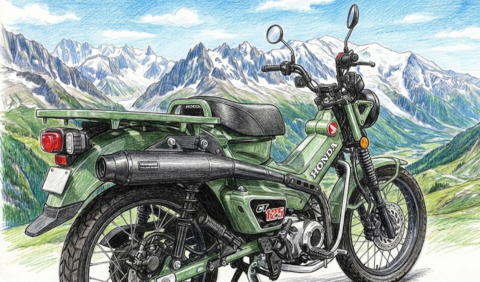 ハンターカブのマフラーが熱い原因と火傷防止対策