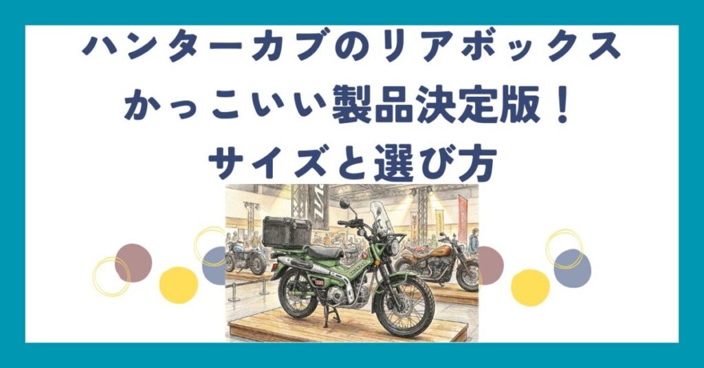 ハンターカブのリアボックスかっこいい製品決定版！サイズと選び方