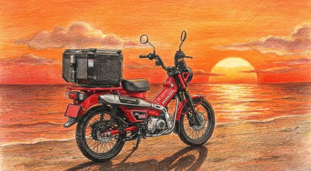 ハンターカブのリアボックスをかっこいい配置にする技