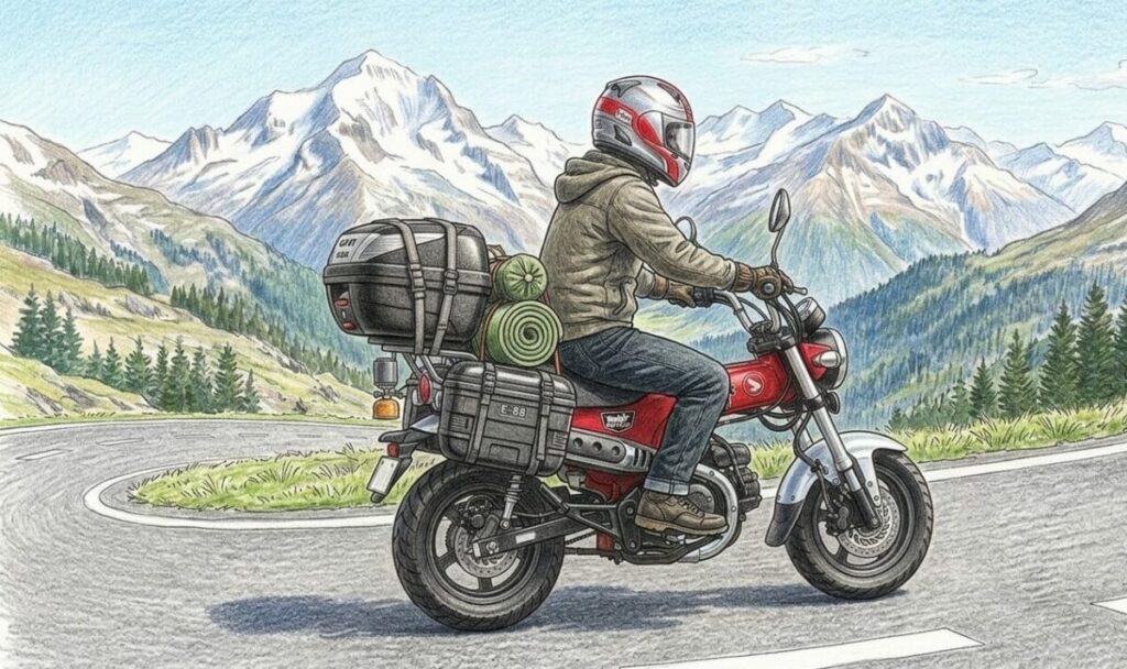 ダックス125のキャンプにおける走行性能