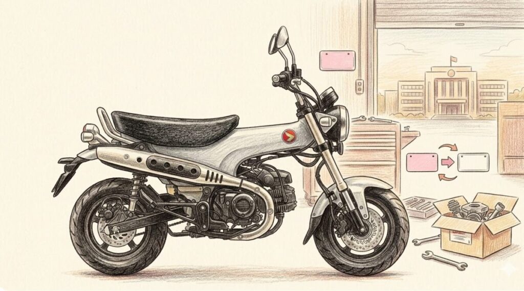 ダックス125のボアアップで高速道路を走る方法