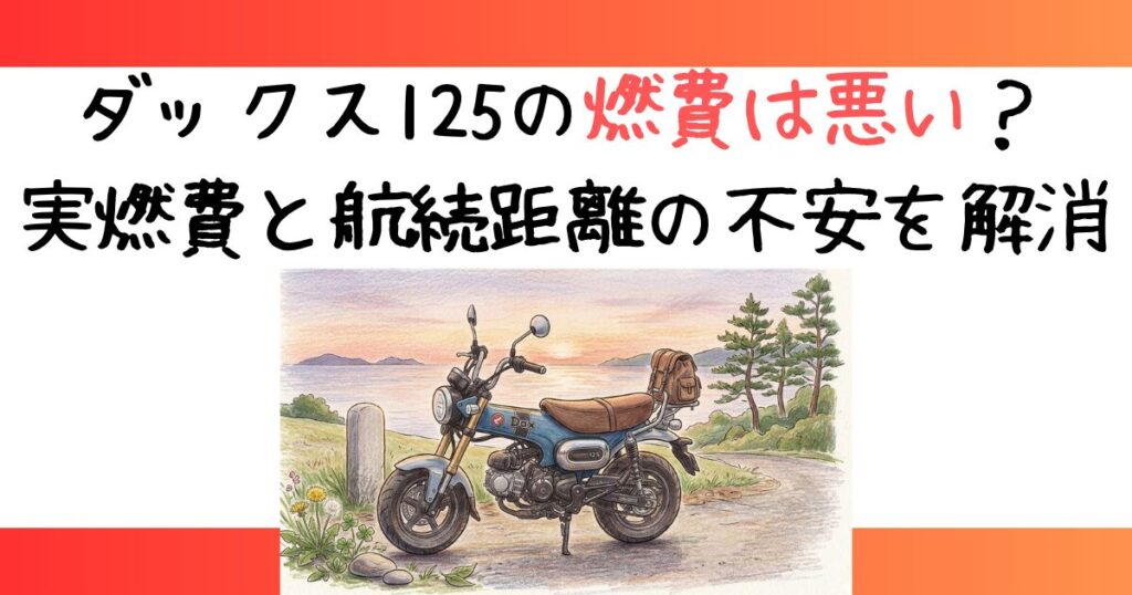 ダックス125の燃費は悪い？実燃費と航続距離の不安を解消