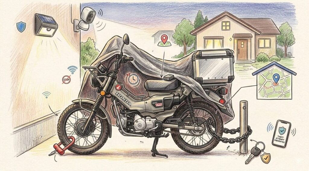 ハンターカブの盗難が多い実態への対策