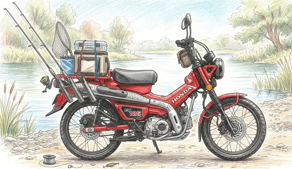 ハンターカブを釣り仕様にする積載の基本