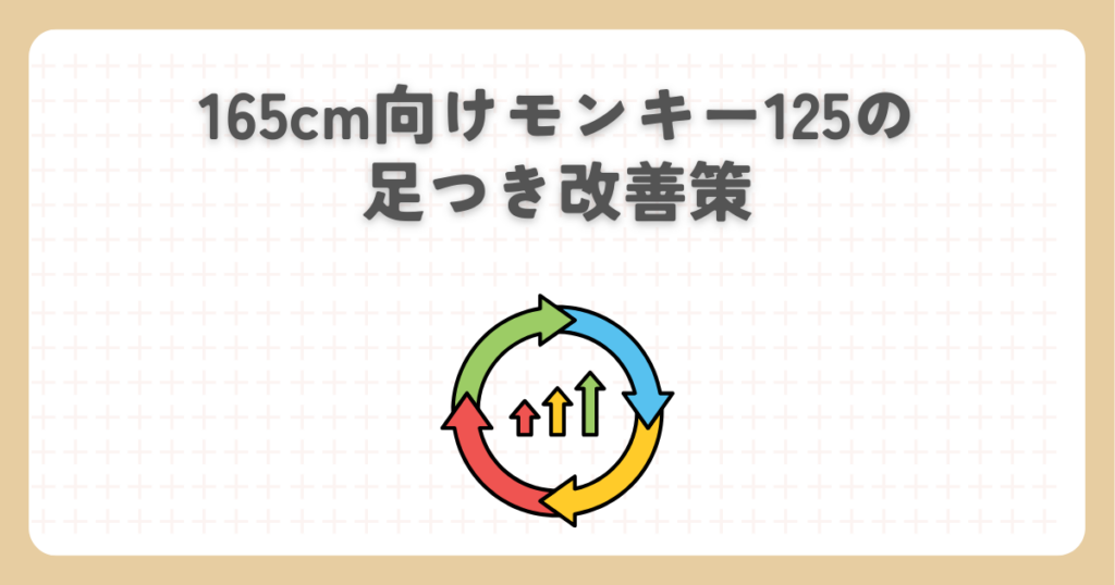 165cm向けモンキー125の足つき改善策