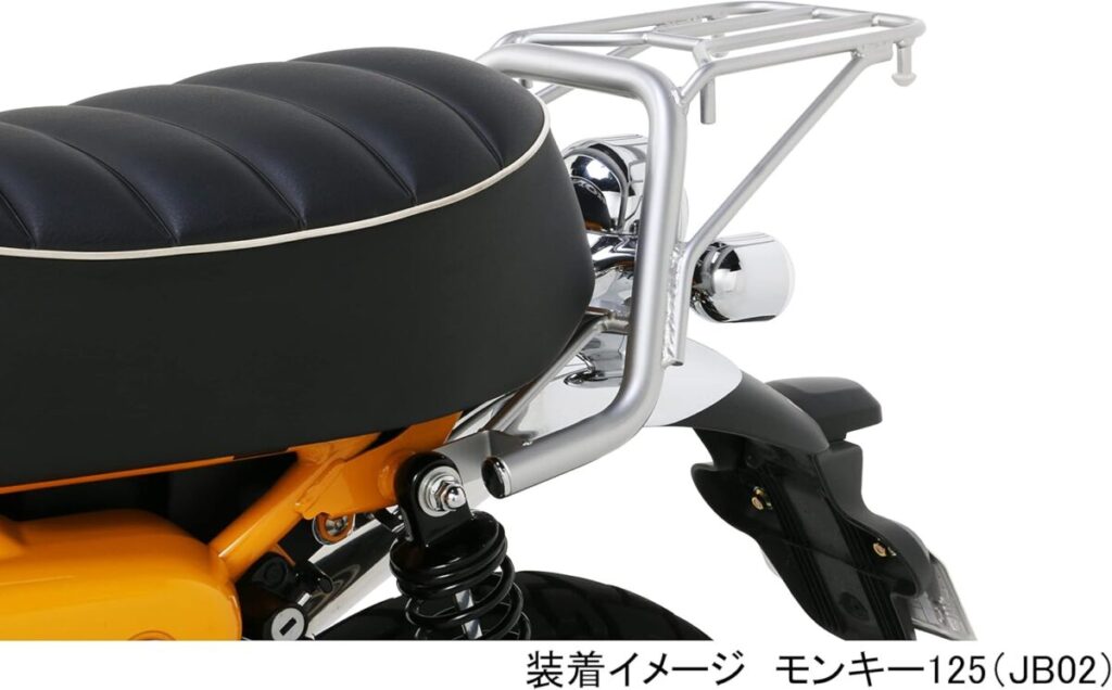 キタコ(KITACO) リアキャリア K-TOUR (シルバー) モンキー125(JB02JB03JB05) スチール製