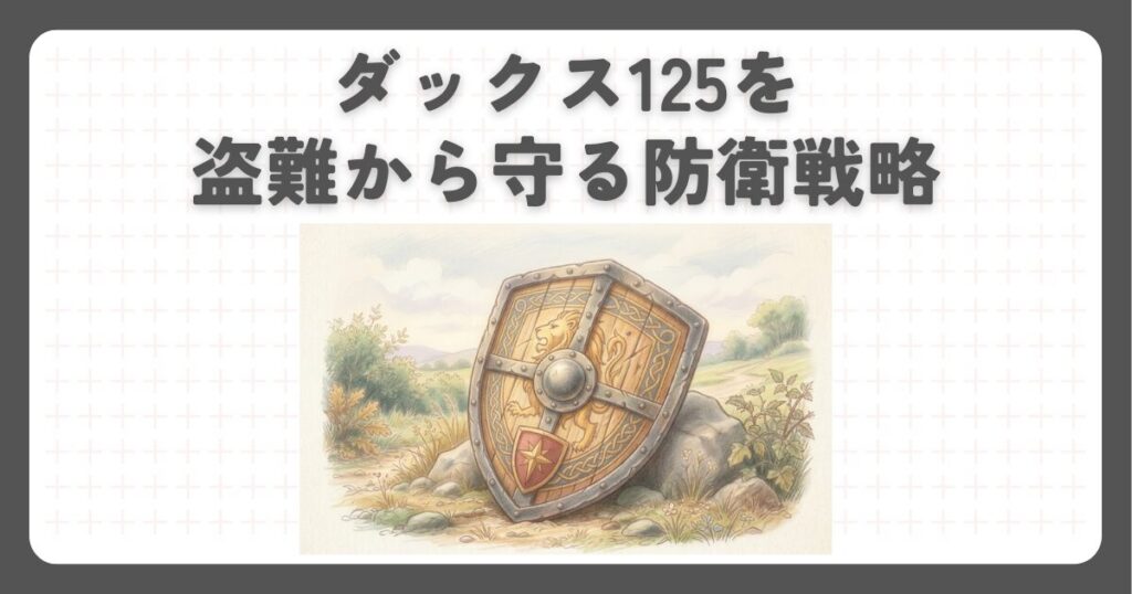 ダックス125を盗難から守る防衛戦略