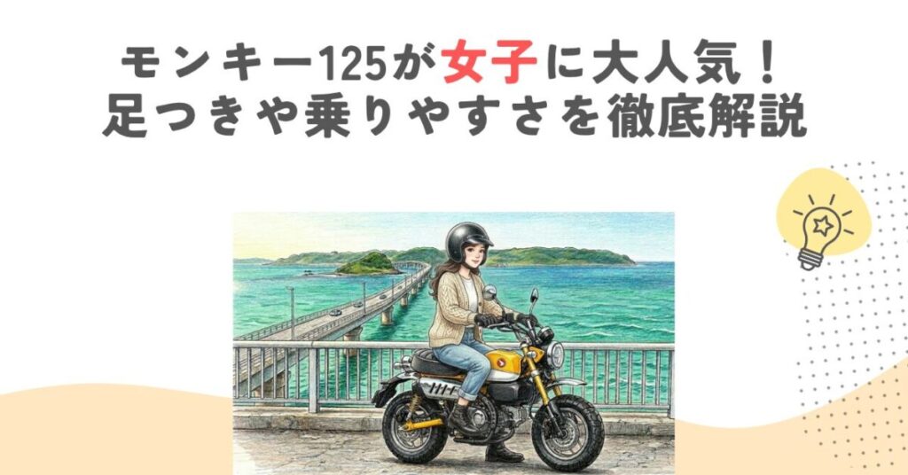 モンキー125が女子に大人気！足つきや乗りやすさを徹底解説