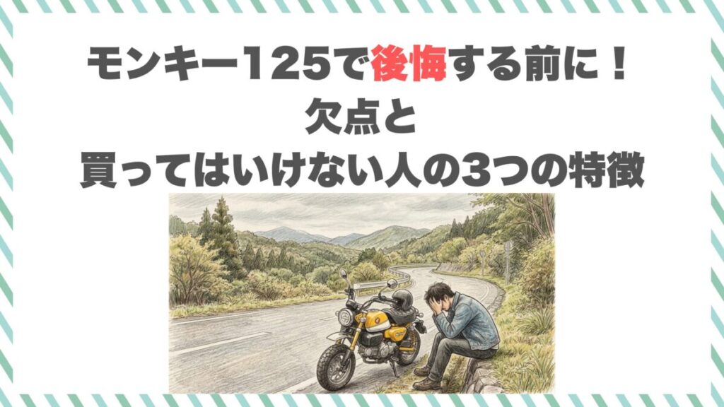 モンキー125で後悔する前に！欠点と買ってはいけない人の3つの特徴