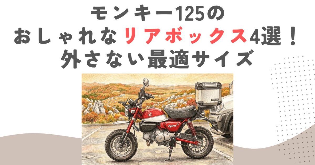 モンキー125のおしゃれなリアボックス4選！外さない最適サイズ