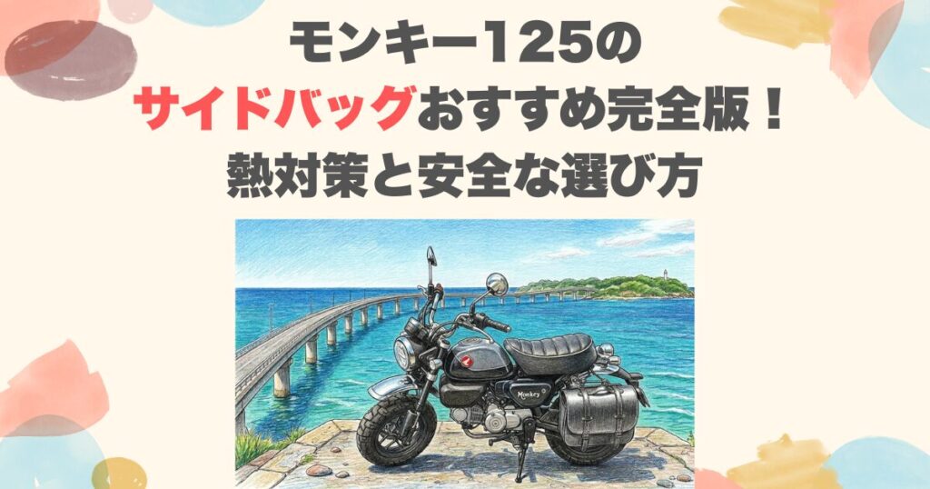モンキー125のサイドバッグおすすめ完全版！熱対策と安全な選び方