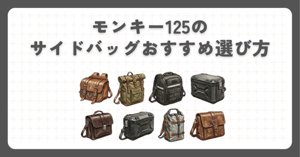 モンキー125のサイドバッグおすすめ選び方