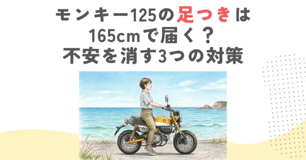 モンキー125の足つきは165cmで届く？不安を消す3つの対策