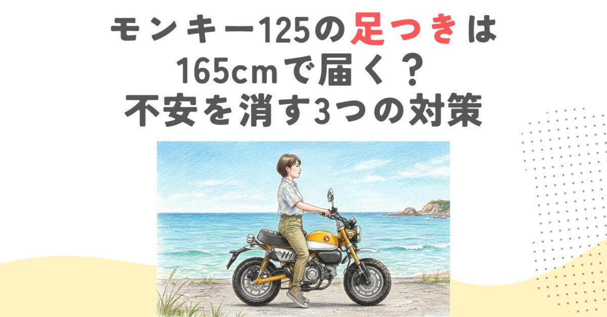 モンキー125の足つきは165cmで届く？不安を消す3つの対策