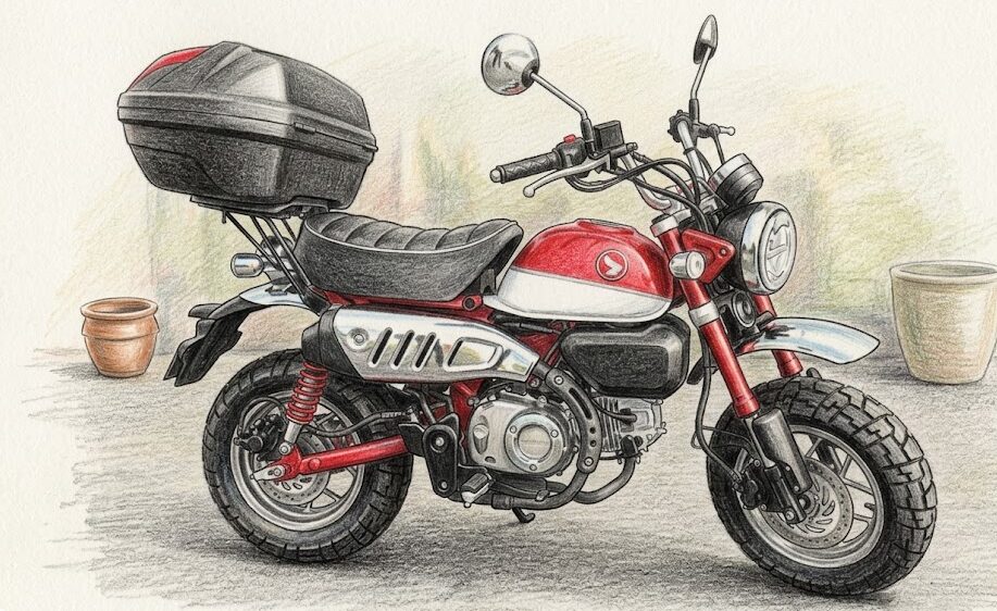 モンキー125のおしゃれなリアボックス：確実な積載を支えるリアキャリア選び