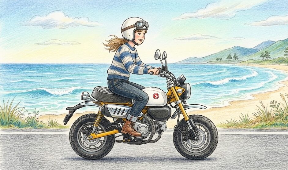 モンキー125女子：日帰りツーリングの燃費と快適性