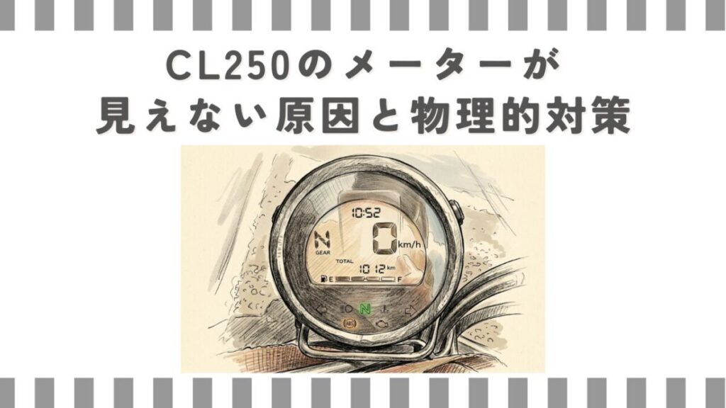 CL250のメーターが見えない原因と物理的対策